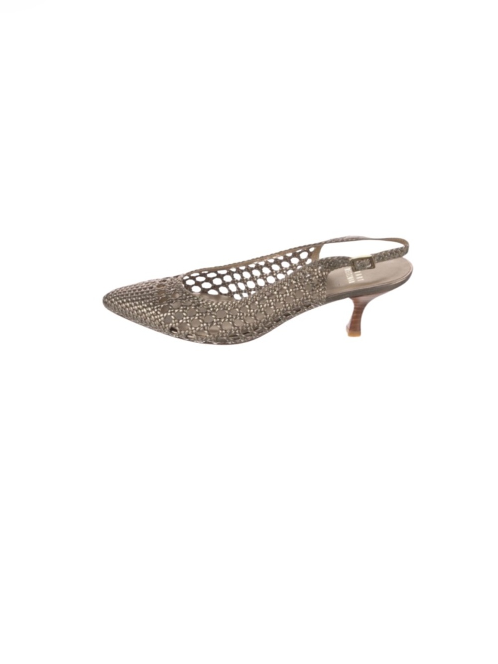 Stuart Weitzman Braided Leather Slingback Heels